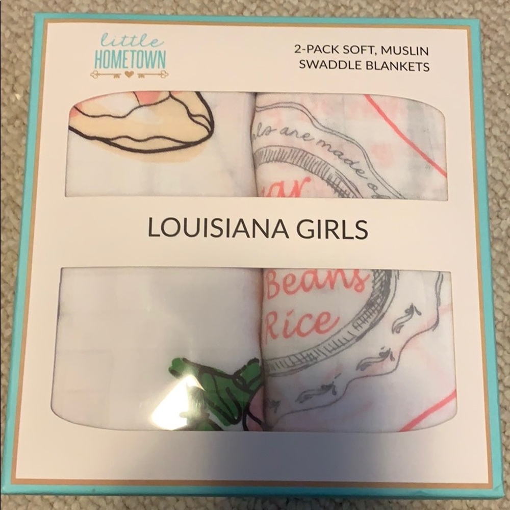 Louisiana Girls swaddle blankets